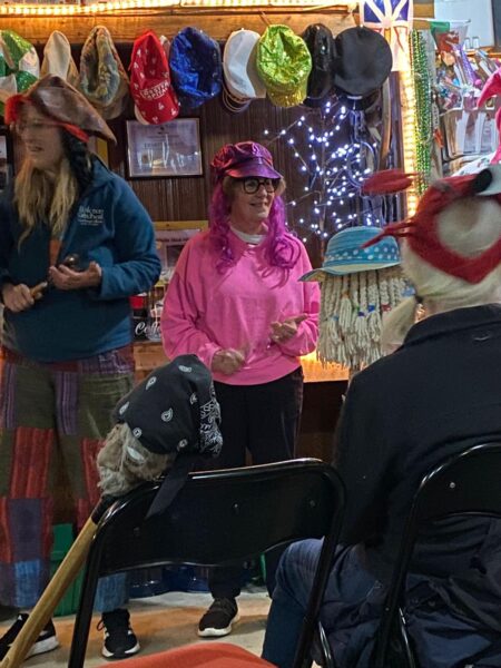 woman playing the spoons